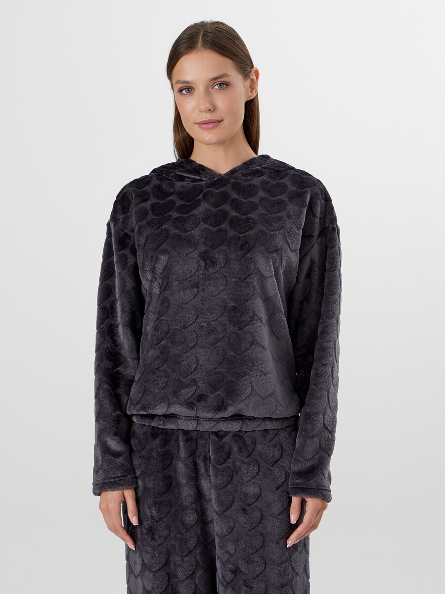 Худи домашнее женское с меховым ворсом