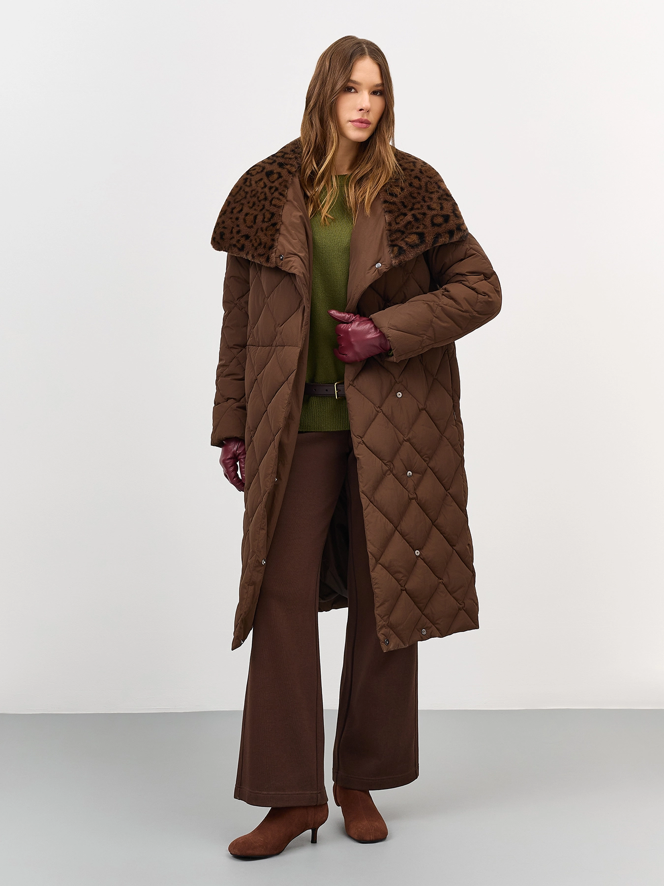 Пальто с меховым воротником SAVAGE